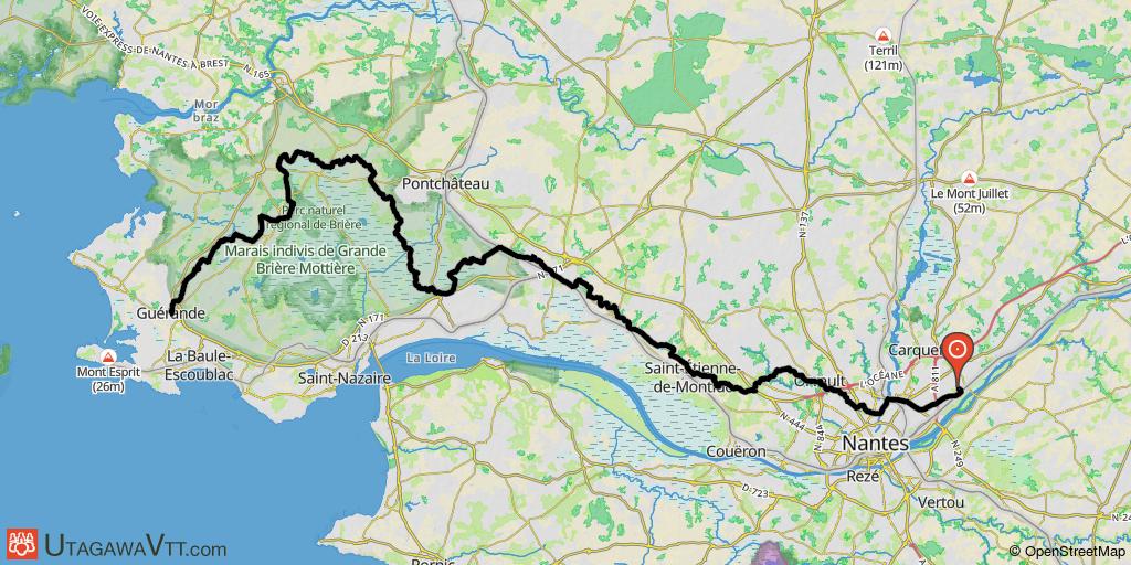 Le long du sillon de Bretagne entre Nantes et Guérande