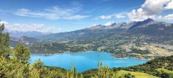 J1-11 Vue sur le lac dans la montée  après Pontis