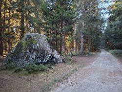 Gros bloc de Granit, proche de l'arrivée