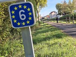 Paray-le-Monial, sur la piste cyclable Eurovélo 6