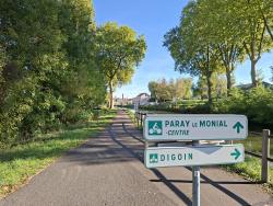 Paray-le-Monial, sur la piste cyclable Eurovélo 6