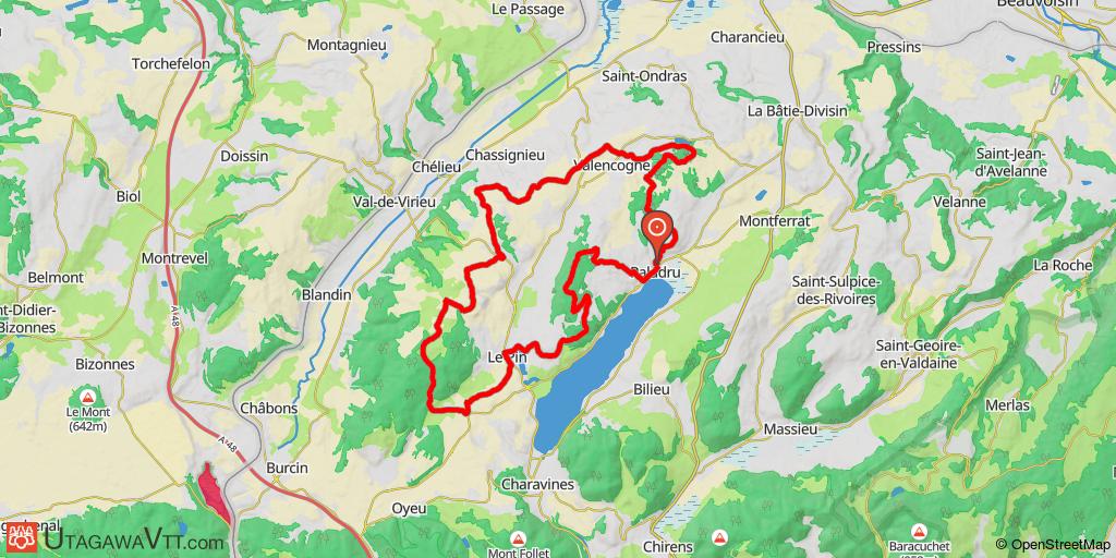 31 km au-dessus du lac de Paladru