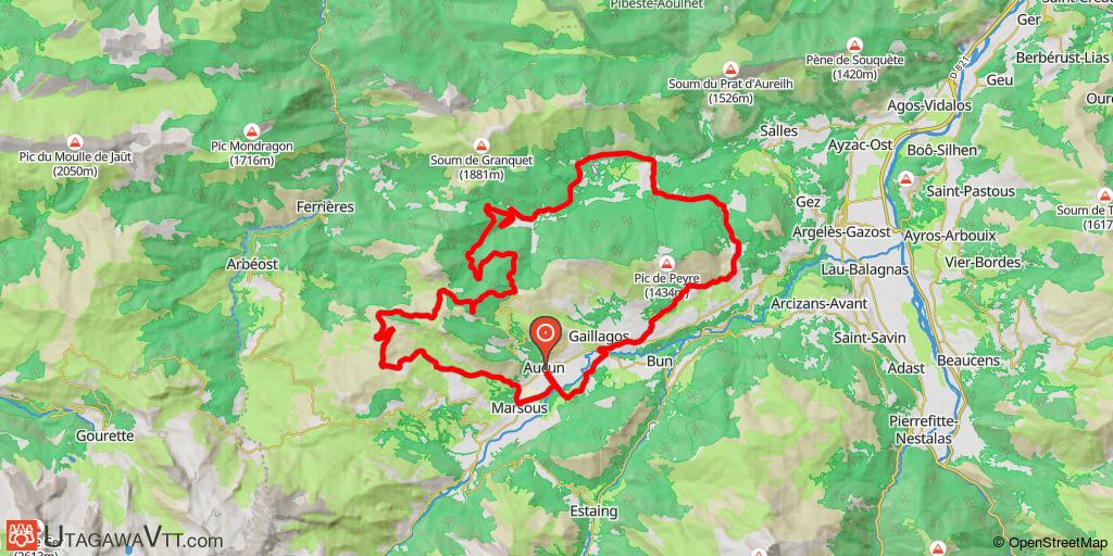 Soum de la Pène, grand tour via Cantau