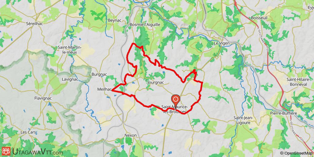 Parcours à l'ouest de St-Maurice-les-Brousses