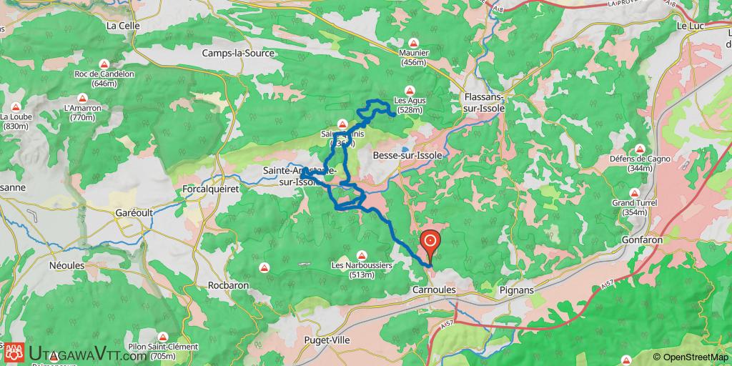 Boucle Carnoules - Besse-sur-Issole - Flassans-sur-Issole