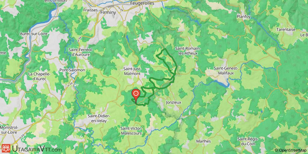 Trois boucles qui n'en font qu'une entre Jonzieux et St Just Malmont