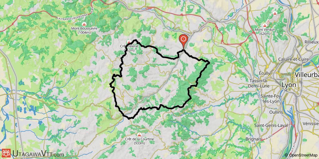 Monts du Lyonnais : Moitié nord du GR 