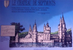 Pancarte à l'entrée du château.
Jeu : parmi les centaines de tag, retrouver celui de Victor Hugo.