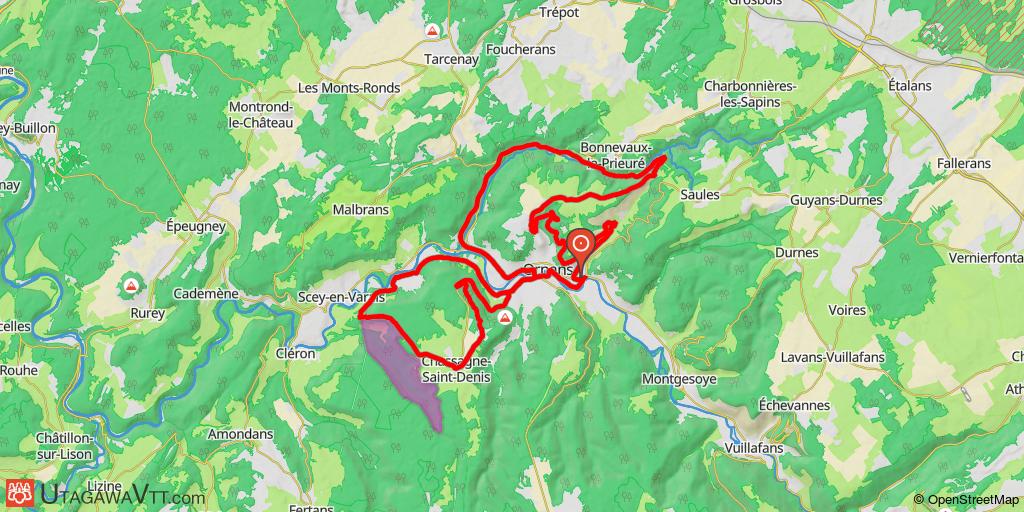 Les deux côtés de la vallée de la Loue à Ornans