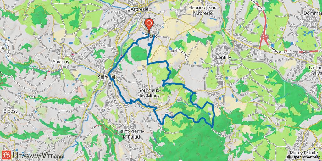Petit parcours dans le nord des Monts du Lyonnais