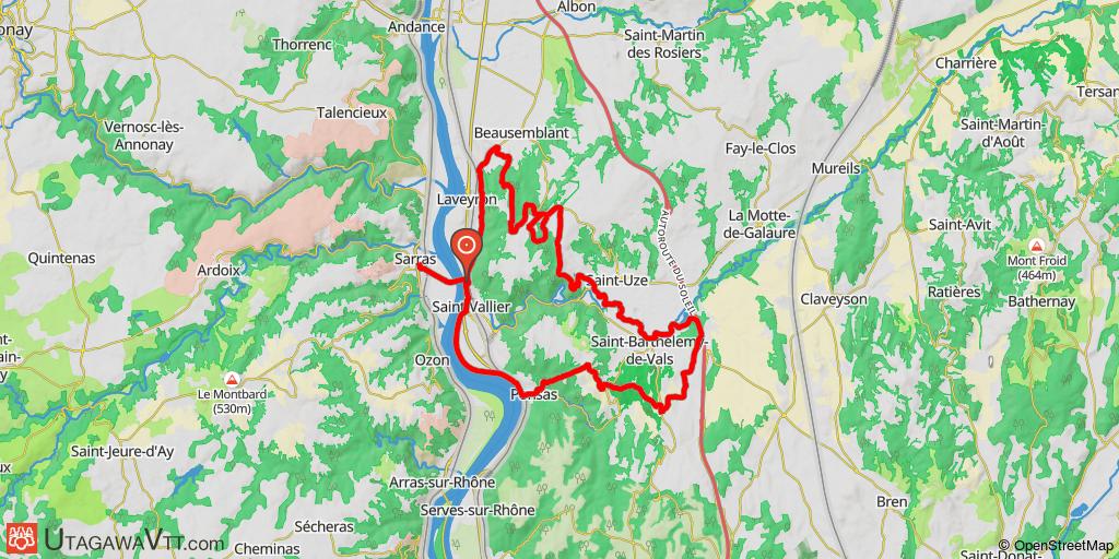 St Vallier, collines & bords du Rhône