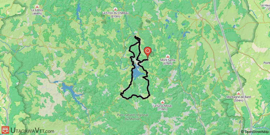 Lac des Settons - Fusion des circuits 20 et 21