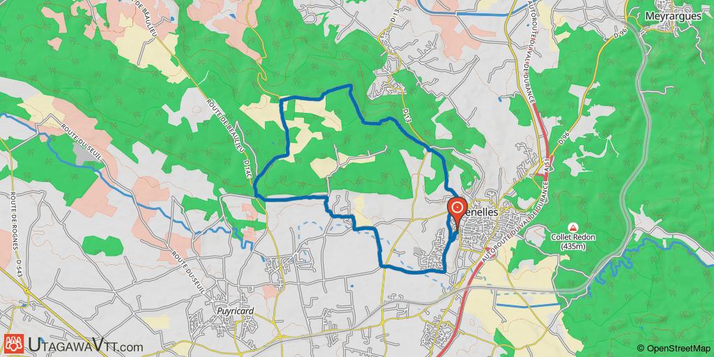 Venelles nord : Vallée de la Durance, plateau de Puyricard, Couteron