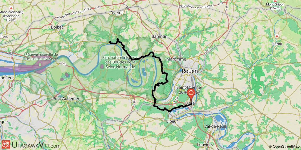 Raid Oissel au Havre - Oissel - Caudebec-en-Caux par le GR 2 (Etape1/2)