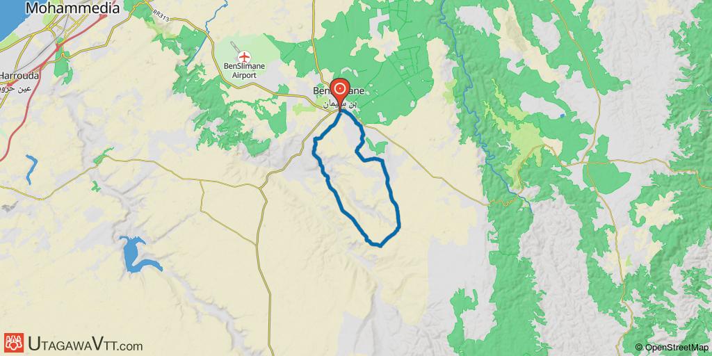 Circuit au départ de Ben Slimane à proximité de l'oued Sefrou