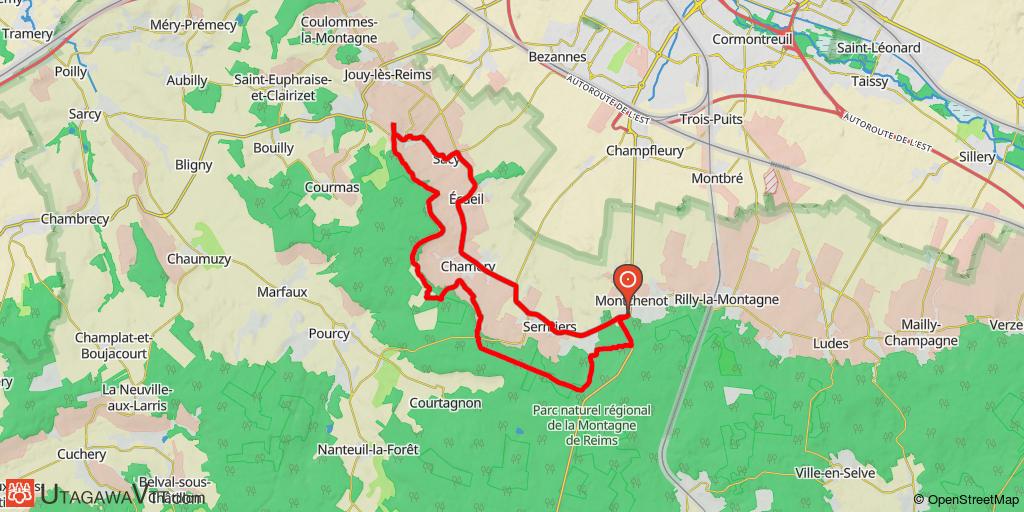 Circuit nord de la Montagne de Reims (Montchenot- Villedommange)