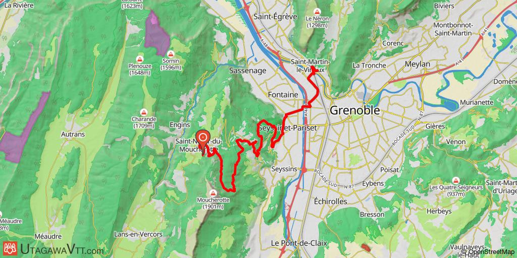 Saint Nizier du Moucherotte - Grenoble par le sentier de la Vie