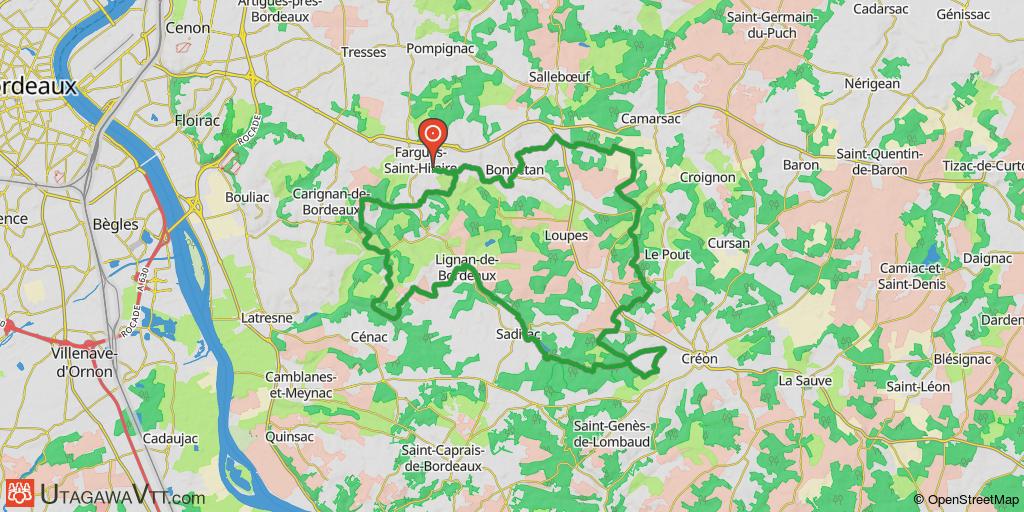 Les Bois de Sadirac - 38 km - Fargues - Bonnetan - Créon - Sadirac - Lignan - Carignan