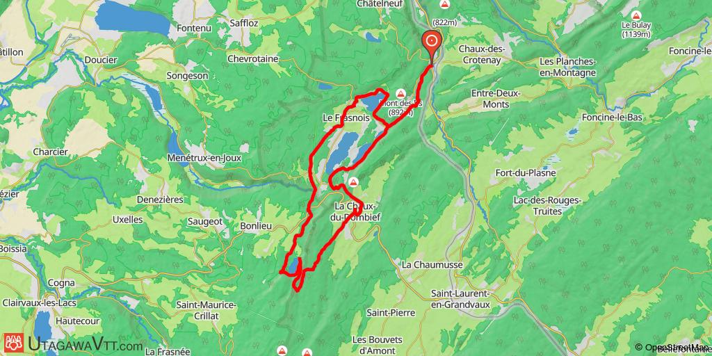 Les 4 lacs au départ du Pont de Chaux