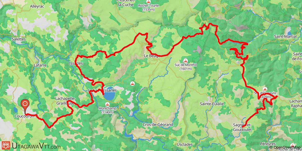 Tour de la Montagne Ardéchoise - Coucouron - Sagnes et Goudoulet (Etape1/2)