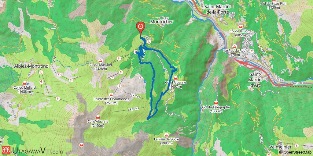 Les Karellis : le hameau de la Plagne par le Vé
