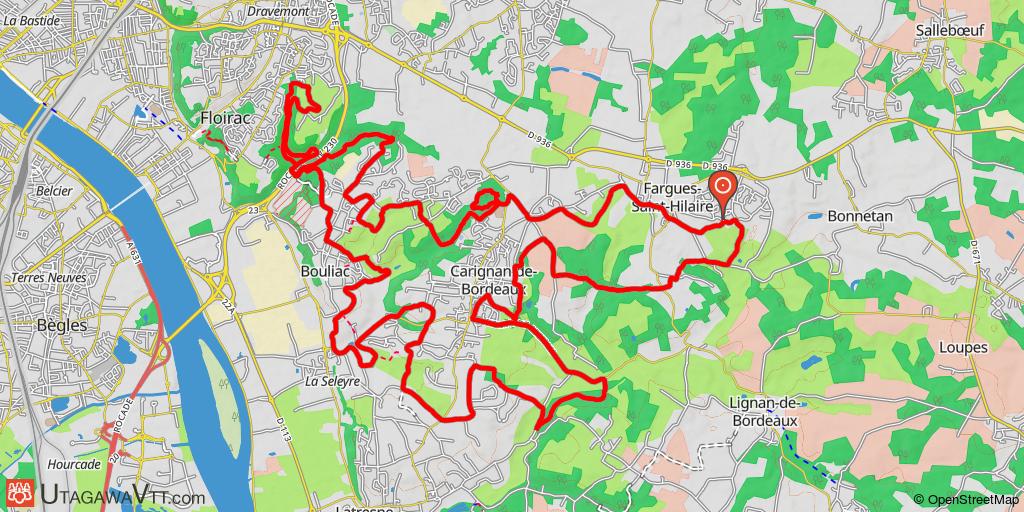 Parcours du Dragon V3.0 - 35 km - Bouliac, Floirac, Carignan