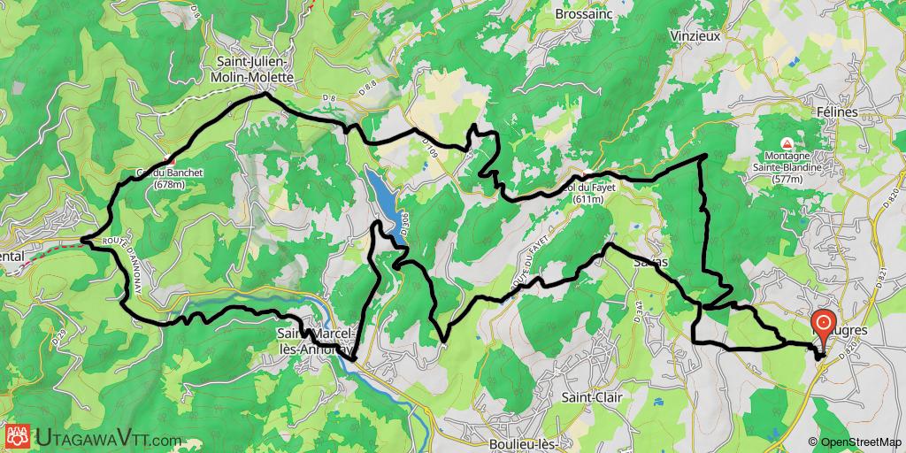 Rando VTT  Peaugres 2011 - 40 km