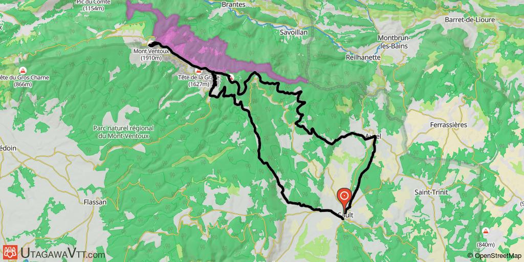 Ventoux face sud-est (Sault)