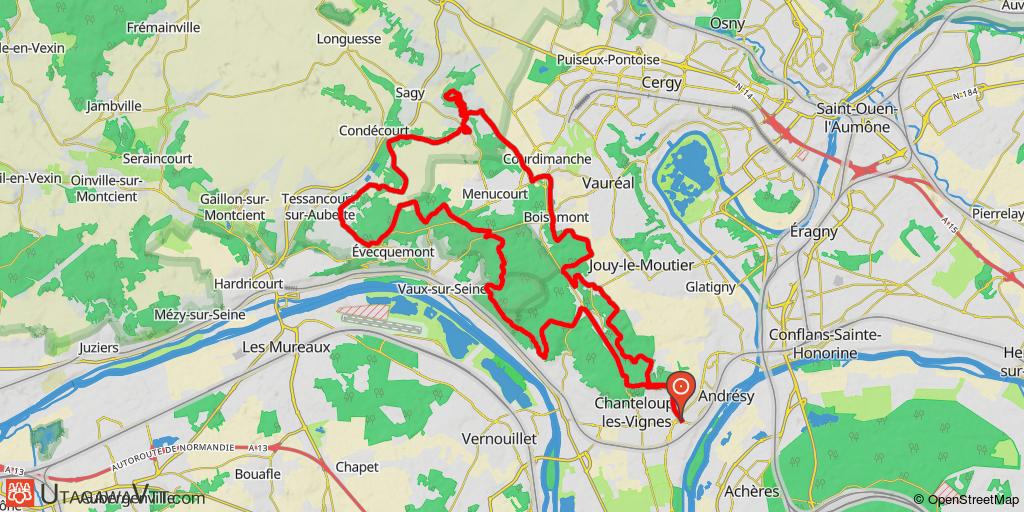 Randonnée autour de la forêt de l'Hautil