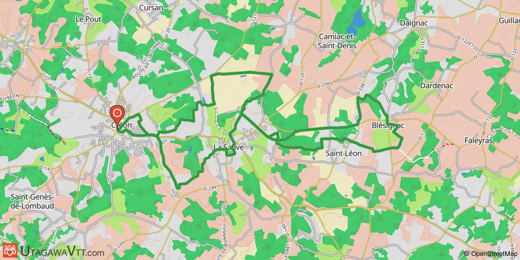 Créon, la Sauve, Blésignac - VTT facile