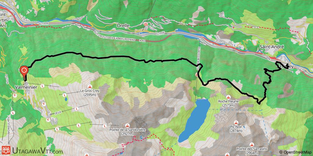 Le toboggan de Bonnenuit : VTT de montagne vers Modane