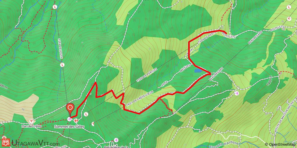Espace VTT les Portes du Mont-Blanc - Piste 16 : Crève Coeur