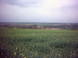 02-Vue du parcours. On aperçoit le plateau où passe le circuit.