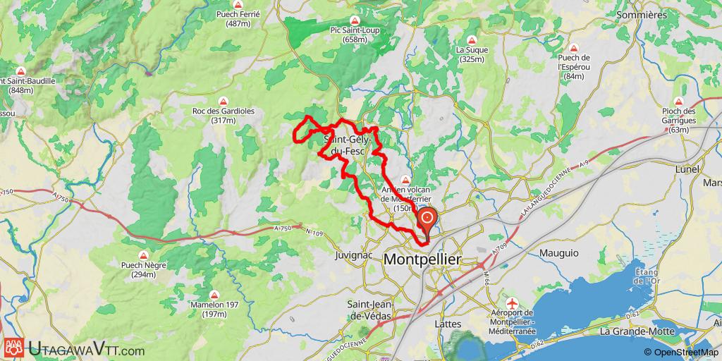 Autour de Saint-Gély-du-Fesc à partir de Boutonnet