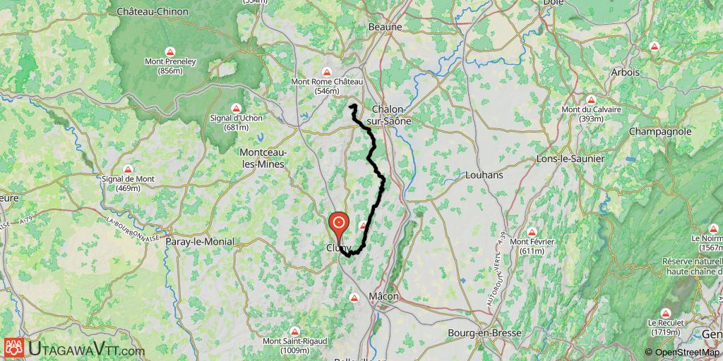 De Cluny à la vallée des Vaux par Brancion