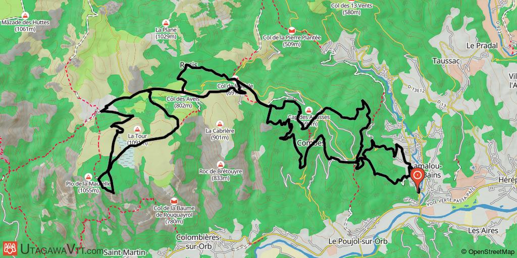 Le Caroux en boucle depuis Lamalou-les-Bains
