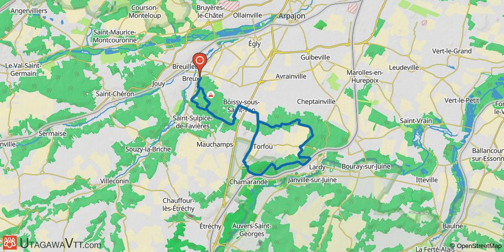 Boucle autour de Lardy, Chamarande et St-Yon