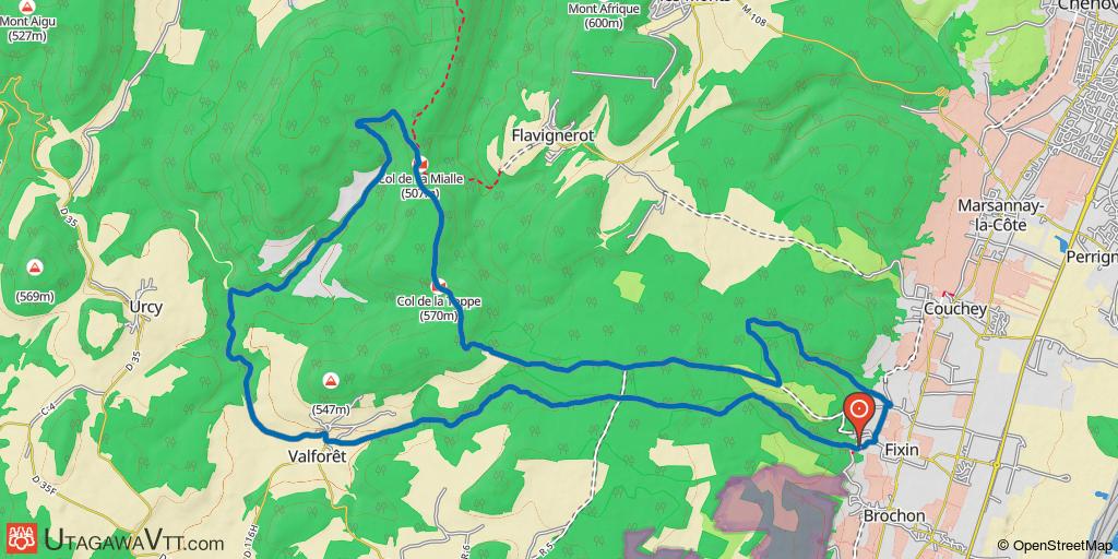 Petite boucle au départ du parc Noisot à Fixin