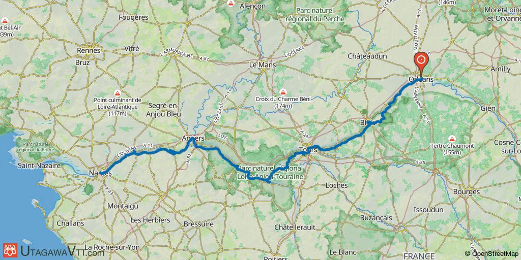 Orléans-Nantes  ( mix entre GR3 et Loire à Vélo )