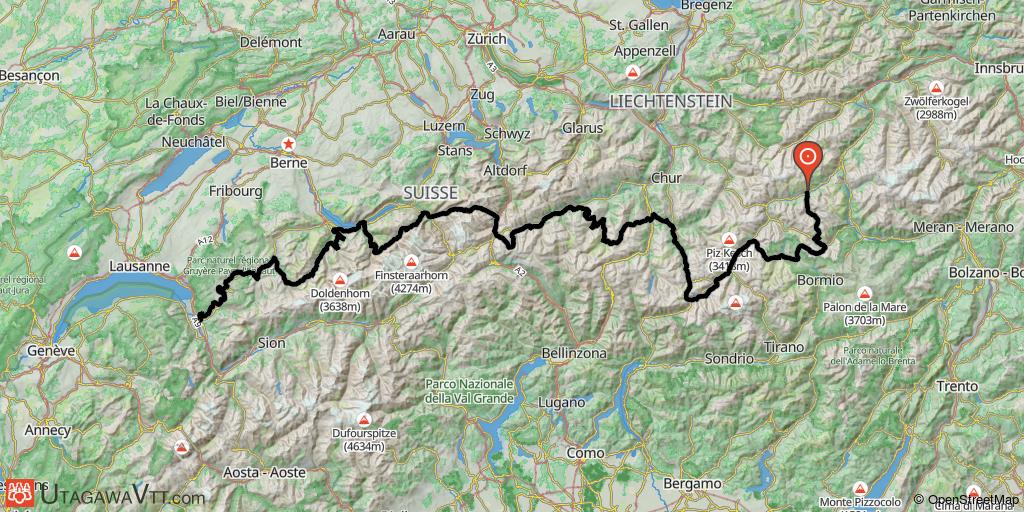 Traversée des Alpes suisses (Alpine Bike) : Scuol - Aigle
