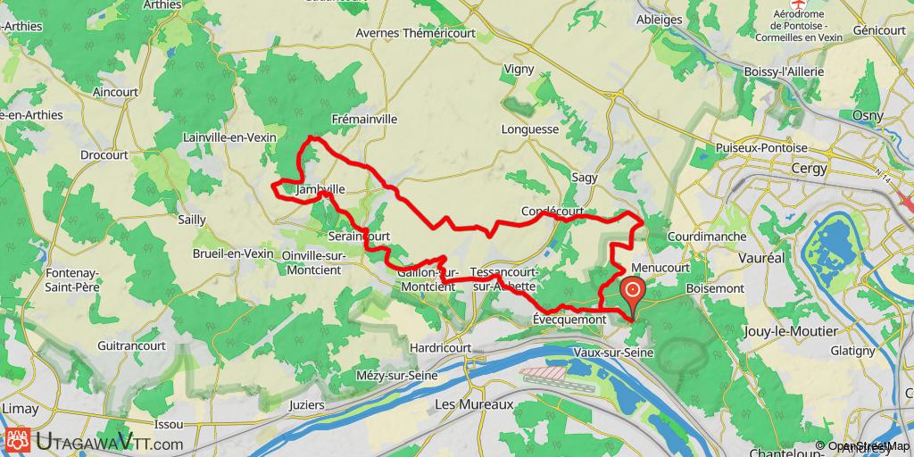 Vexin depuis l'Hautil vers la forêt de Galluis