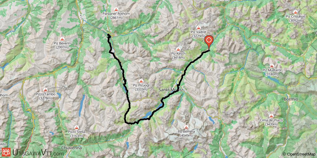 La traversée des Alpes Suisses (Alpine Bike) : S'Chanf - Tiefencastel (Etape 3/11)