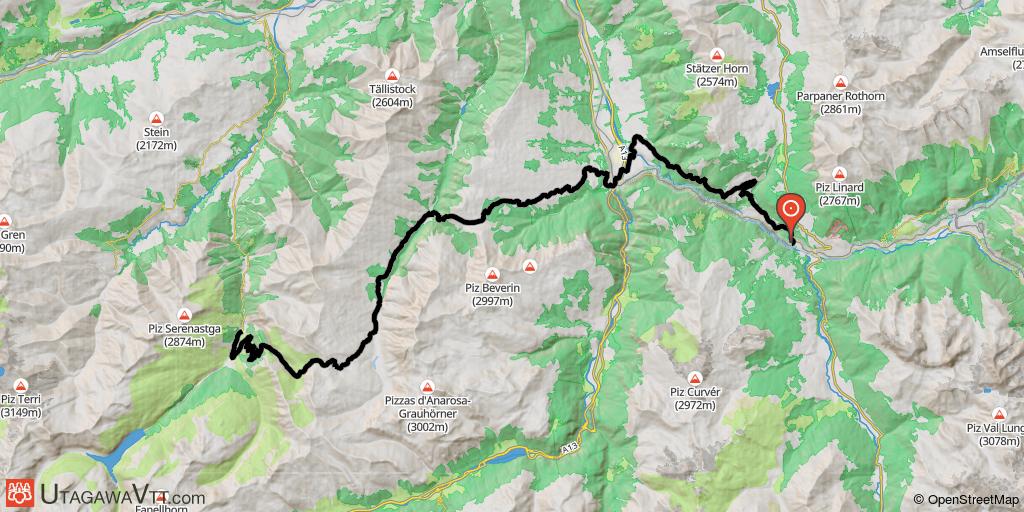 La traversée des Alpes Suisses (Alpine Bike) : Tiefencastel - Vals (Etape 4/11)