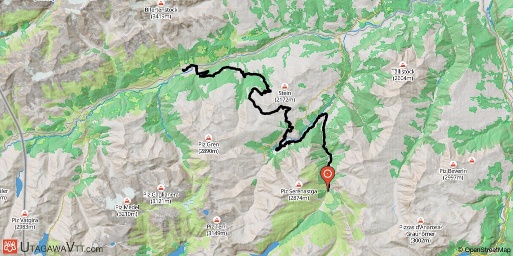La traversée des Alpes Suisses (Alpine Bike)  : Vals - Trun (Etape 5/11)