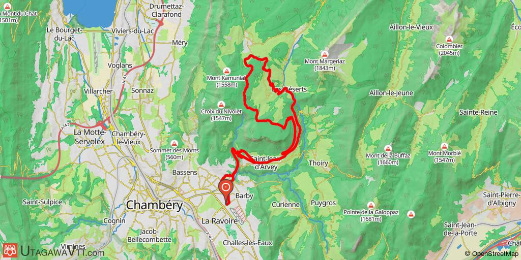 La Féclaz avec descente sur Saint-Alban-Leysse par les chemins du Peney