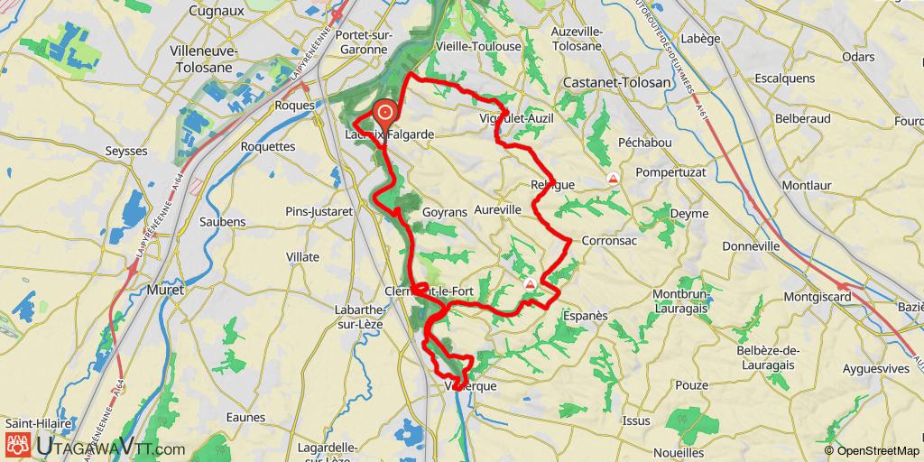 Variante sur les bords de l'Ariège à Lacroix-Falgarde