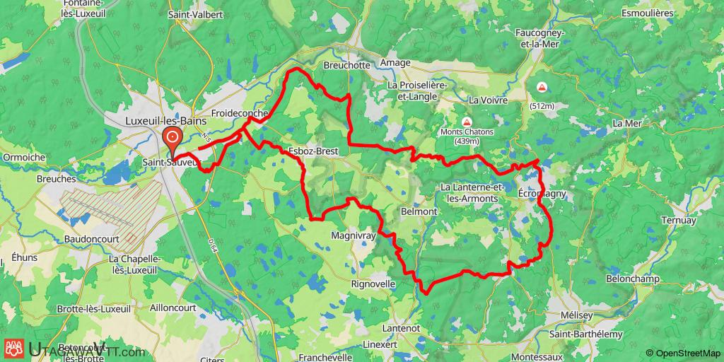 Luxeuil : circuit aux portes des 1000 Etangs