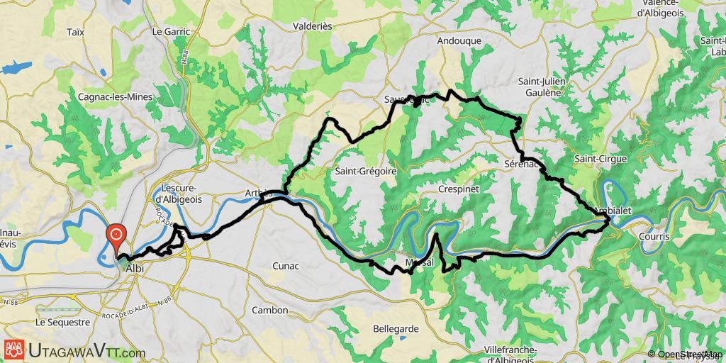 Albi - Ambialet - Albi via le GR 36 et la forêt de Sérénac
