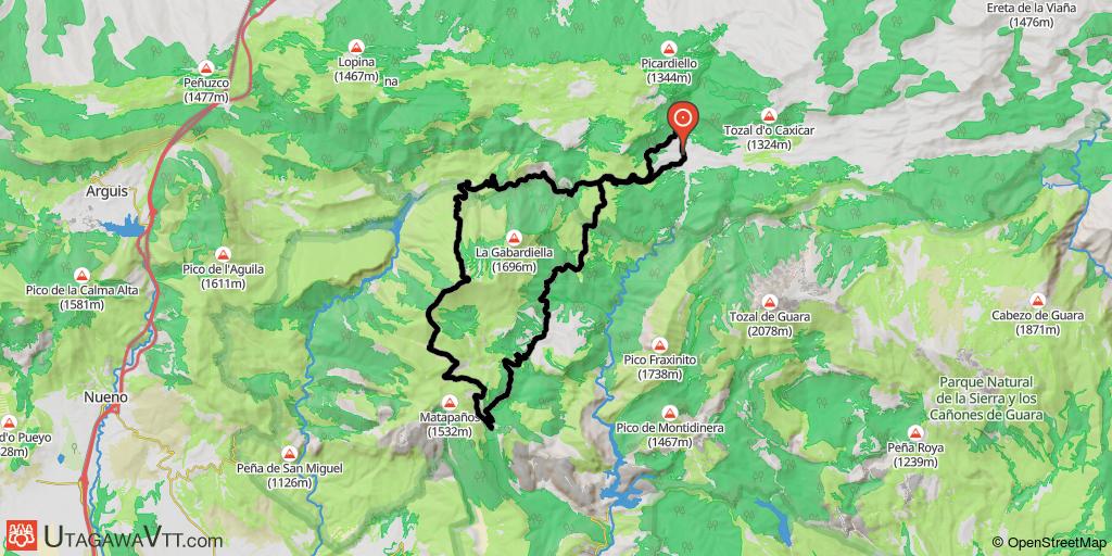Dans la Sierra de Guara de Nocito à la Gabardiella