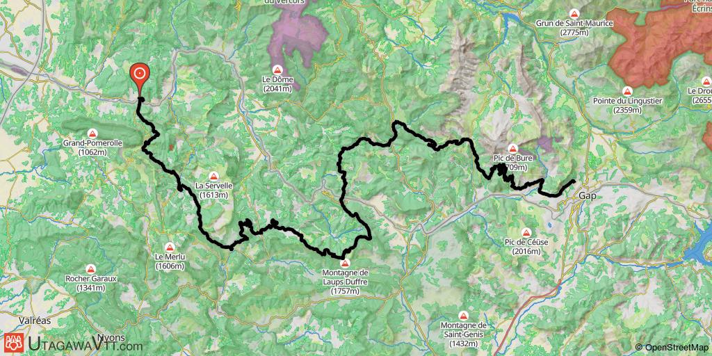 Raid VTT - Les chemins du soleil 2006 : Saillans - Gap - 200 km